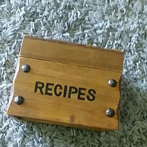 Wooden recipe box